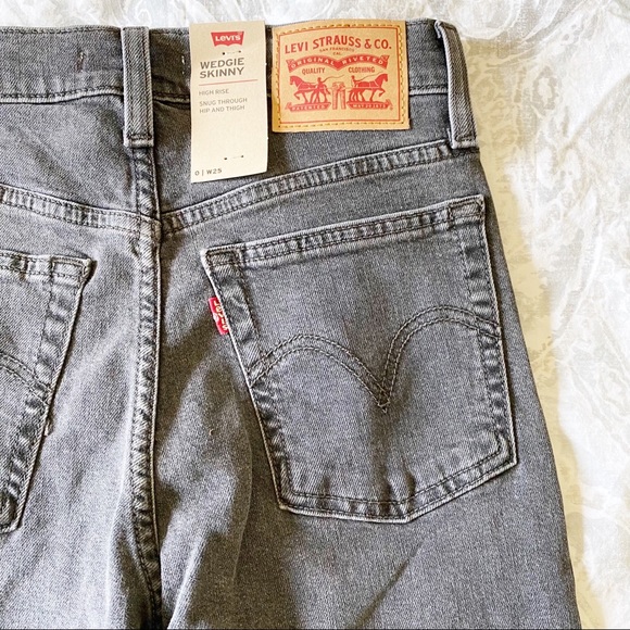 Levi's Denim - LEVI’S Wedgie Skinny Button Fly Jeans Black NWT